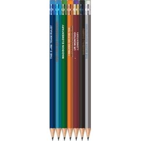 GRAPHITE Hexagon Misprint Pencils - 2 HB Lead, Multicolored Wood-Case Designs, Sharpened with Eraser - Ideal for Home, School and Office Use - Box of 144 Pcs