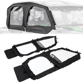 HECASA Soft Upper Door Compatible with 2017+ Polaris General 4 1000 /XP 4 1000 4 Seat Soft Cab Enclosure Upper Doors
