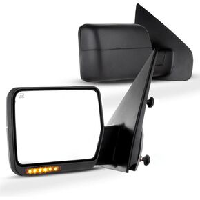 SCITOO Towing Mirror Tow Mirror fit For 2004-2006 For Ford For F-150 Rear View Mirror Automotive Exterior Mirrors with Power Heated Front LED Turn Signal Light (Pair)