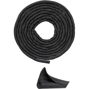 10ft - 1 inch Black Cable Sleeves Cord Management, Split Sleeving Wire Protector Desk Cord Organizer, Self Wrapping Wire Loom for TV Computer USB Cable Power Cord Audio Video Cable