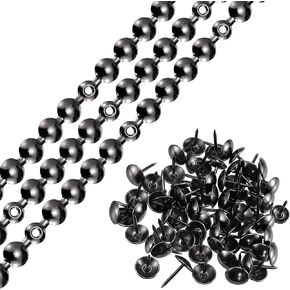 uxcell 3Pcs Upholstery Tacks Strips, 1Meter Glossy Decorative Nail Trims for Sofa Headboard Chair Furniture with Upholstery Nails (11mm Gray)