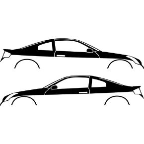2x JDM Sports Car Silhouette Decal Stickers for Infiniti G35 Coupe v35 USDM