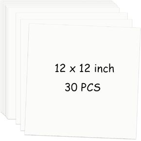 White Cardstock 12x12inch Scrapbook Paper 92lb 250gsm 30 Sheets Thick Card Stock Paper Craft Paper for Card Making Painting Invitations Cards