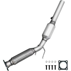 JT Exhaust Catalytic Converter Compatible with 2010-2014 Golf, 2005-2014 Jetta, 2012-2014 Passat 2.5L Engine BGP(ONE O2 HOLE) (EPA Compliant)(Catalyst+ Grade)