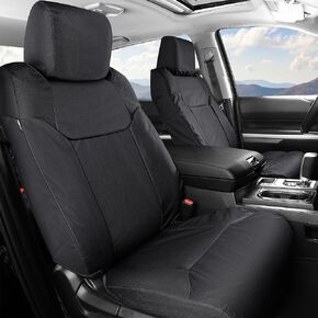 Truckiipa Tacoma Seat Covers Custom Fit for 2005-2015 Toyota Tacoma Regular/Double/Crew Cab SR SR5 TRD Sport TRD Off-Road TRD Pro Limited, Oxford Pickup Truck Car Seat Protector(Front Pair/Black)