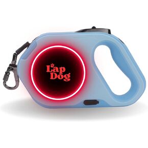 Lapdog New 2024 LED Retractable Dog Leash, Dog Leash with Flashlight, Rechargeable type-C, One button Lock, 360 degree 16 FT Heavy Duty nylon tangle free dog leash for Small Medium Large Dogs (Purple)