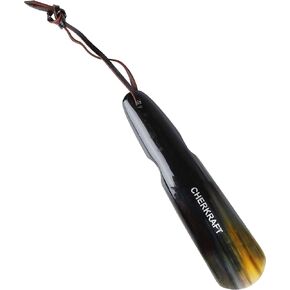 CHERKRAFT Shoe Horn Natural Handcrafted & Polished Made from Real Horn For All Shoes & Boots