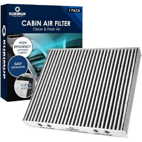 KURIMUP Premium Cabin Air Filter with Activated Carbon,Replacement for CF10743, Fit for Chrysler Town & Country,Dodge Grand Caravan,Nissan Armada/Titan,Infiniti G25/G35/M45/Q40/Q50/QX70.