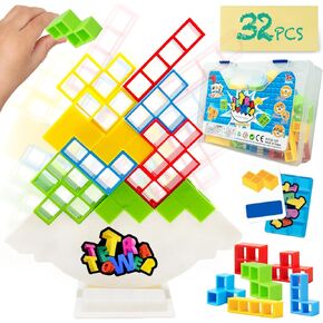لعبة مكعبات تكديس برج تيترا من مارلو آند باز، 64 قطعة، لعبة لوحة موازنة للاعبين +، لعبة مكعبات بناء الفريق للأطفال والكبار in Kuwait
