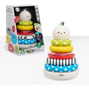 Early Learning Centre Little Senses Glowing Stacking Rings, Stimulates Senses, Fine Motor Skills, Hand Eye Coordination, Kids Toys for Ages 06 Month, Amazon Exclusive