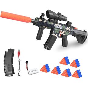 Electric Dart Toy Gun for Boys with 3 Modes, Automatic Sniper Rifle with 60 Dart Bullets, Realistic Soft Bullet Toy Guns Camouflage, Christmas Halloween Birthday Gifts for Boys Adults 8+