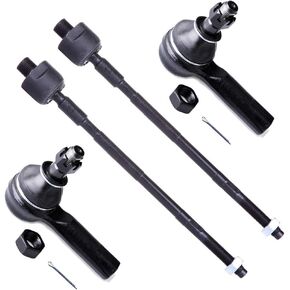 SCITOO 4-PC SET Suspension Kit For Infiniti QX4 For Nissan Pathfinder Inner Tie Rod End,Outer Tie Rod End