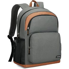 حقيبة ظهر Vorspack للرجال والنساء - حقيبة كتب أساسية خفيفة الوزن كاجوال لحقيبة الظهر للسفر والعمل الجامعي - أسود in Kuwait