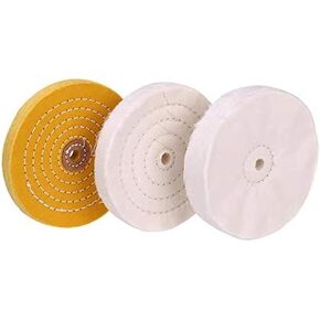 6 inch Buffing Polishing wheel 1/2 Inch Arbor Hole for Bench Grinder Buffer Tool Coarse Medium Soft 3pcs