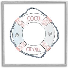 Stupell Industries Pastel Fashion Motif Buoy Chic Nautical Preserver Framed Wall Art, Design By Amelia Noyes