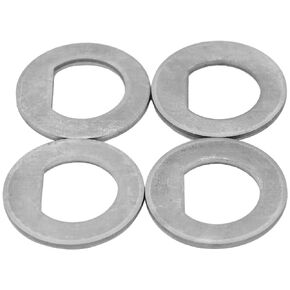 [4-Pack] D-Shaped Washer - 1 in Trailer Axle Spindle - Flat Spot Slot - Compatible with EZ Lube Spindles