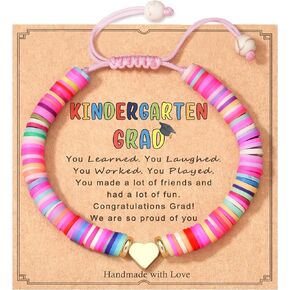 Shonyin Kindergarten Preschool Graduation Gifts for Girls Heart Bracelet for Daughter Granddaughter Niece