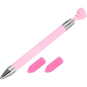 PATIKIL Diamond Art Pen with Wax, Diamond Art Accessories Refillable Wax Pen with 2Pcs Wax for Diamond Art Nail DIY Craft, Pink