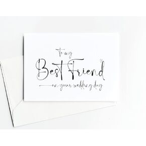 Wedding Card for Bride, To My Best Friend Wedding Gift for Her, Best Friend Gifts, Congratulations Handmade Cards for Bride