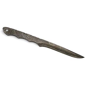 BucknBear Custom Handmade Letter Opener 1095 Damascus Fixed Blade (File work on spine)