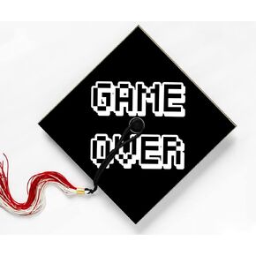 Game Over, Gamer, Sticker Design for Graduation Cap, Grad gift, Class of 2024