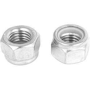 uxcell M18 x 2.5mm 304 Stainless Steel Self-Locking Nylon Insert Hex Lock Nuts 2pcs