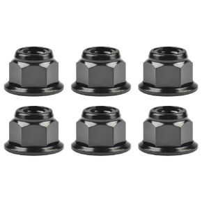 Titanium Flanged Metal Lock Nut M6 M8 M10 M12 (M12 Pitch 1.25mm, Gold)