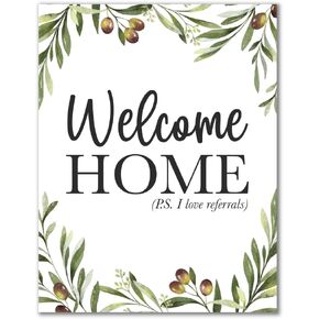 Mediz Note Cards for Real Estate Agents - Pack of 25 Notecards and Envelopes Designed Especially for Real Estate Agents (Welcome Home - Referrals)