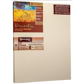 MASTERPIECE Z1VO-1216 فنسنت برو 7/8 بوصة عميق عتيق L21C كتان بلجيكي 13.0 أونصة قماش كتان مشدود بالزيت 12 بوصة × 16 بوصة كريمي