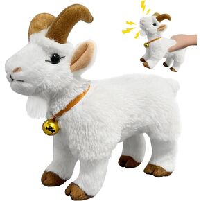 WYZOID Screaming Goat Toy, Screaming Goat Plush Toy, Makes Fun Screaming Goat Sounds, Features Goat Bell, Fun Gift for Friends and Co-Workers