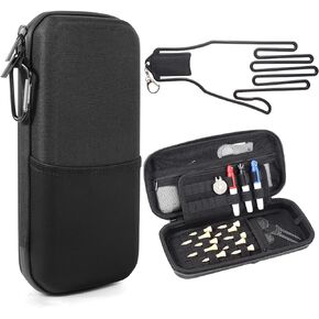 Golf Glove Case, Golf Glove Holder with Removable Golf Glove Shaper, Golf Storage Organizer for Tees, Divot Tool, Ball Markers, Gift for Men Women Golfers