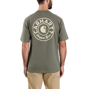 Carhatt Mens Loose Fit Heavyweight ShortSleeve Built To Last Graphic TShirt