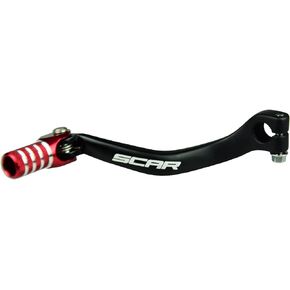 SCAR Folding Gear Shift Lever Shifter Pedal Forged Compatible with Honda CR 250 CR250 93-07 - Red
