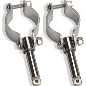 XinKunmarine Stainless Steel Oarlock Sockets, Boat Paddle Holders,Adjustable Oarlock Horns,Rowlock Oarlock 1/2''x1-3/4'' Shaft Marine Yacht, Silver
