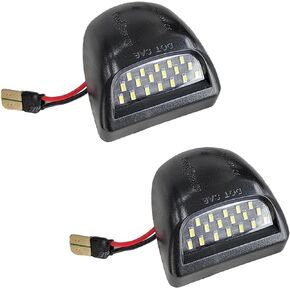 Augeny 2 PCS Full LED License Plate Light Tag Lamp, 6000K White Car Plate Light Replacement Assembly Compatible with Escalade Avalanche Silverado Suburban Tahoe Sierra Yukon