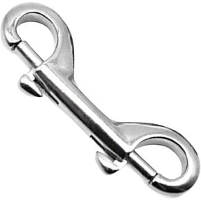 MARINE CITY 316 Grade Stainless Steel Heavy Duty Double End Snap Hook Clip Diving Hook 4 Inches for Ropes – Chains – Straps (Pack of 1)