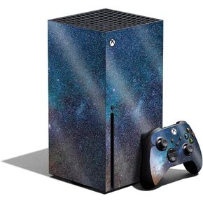 MightySkins Glossy Glitter Skin Compatible with Xbox Series X Bundle - Astro Sky | Protective, Durable High-Gloss Glitter Finish | Easy to Apply, Remove, and Change Styles | Made in The USA