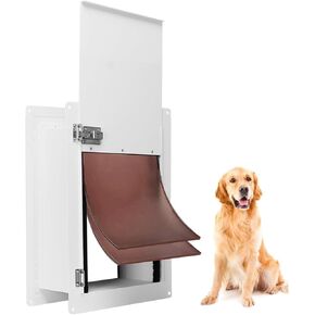 باب الكلب Sidasu للجدار قابل للتعديل وعمق باب الحيوانات الأليفة للجدار مع قفل ألومنيوم آمن، باب الكلب مناسب للجدران الداخلية والخارجية، متوسط ​​(الحيوانات الأليفة حتى 40 رطل) in Kuwait