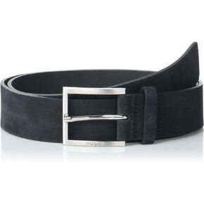 HUGO mens Mirto Soft Suede Brushed Buckle Belt