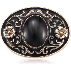 MASOP Western Belt Buckle for Men Vintage Stone Belt Buckles Native American Cowboy Belts Buckle Jean's Accessory for Women
