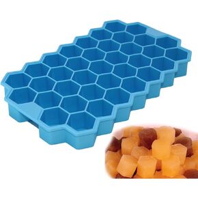 X-Haibei Flexible Bee Honeycomb Silicone Soap Gelatin Ice Cube Jello Chocolate Mold Dia. 1inch