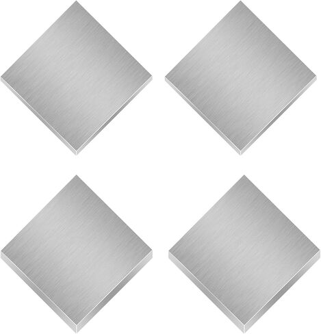 4 قطع من ألواح الألومنيوم، 2 قطعة من ألواح الألومنيوم مقاس 1/2 بوصة × 4 بوصة × 4 بوصة و2 قطعة من ألواح الألومنيوم الصلبة مقاس 1/4 بوصة × 4 بوصة × 4 بوصة من أجل التصنيع باستخدام الحاسب الآلي، والتصنيع الدقيق. in Kuwait