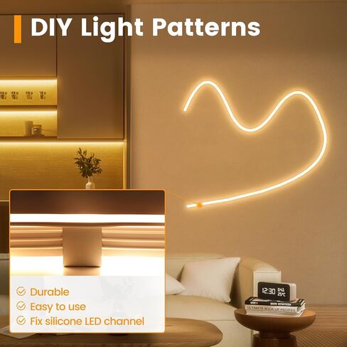 Muzata 20Pack Silicone LED Channel Mounting Clips Accessories Fit 20×20mm Silicone LED Channel USC6 USC7 for Wall Ceiling Home Decor LCS1 in Saudi Arabia