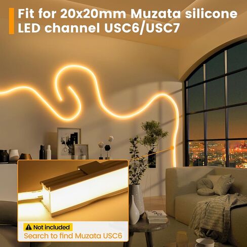 Muzata 20Pack Silicone LED Channel Mounting Clips Accessories Fit 20×20mm Silicone LED Channel USC6 USC7 for Wall Ceiling Home Decor LCS1 in Saudi Arabia