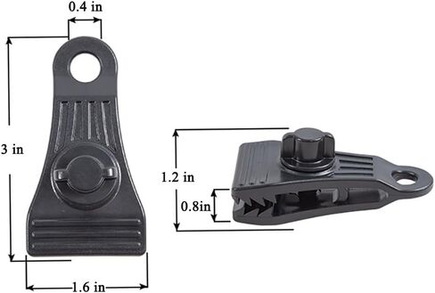 DSkoiph Heavy Duty Outdoor Camping Tarp Clips and D-Shaped Carabiner Hanging Hook Kit Tarp Clamps Thumb Screw Tent Fasteners Clips with Carabiner for Camping Outdoor Activities 24PCs in Saudi Arabia