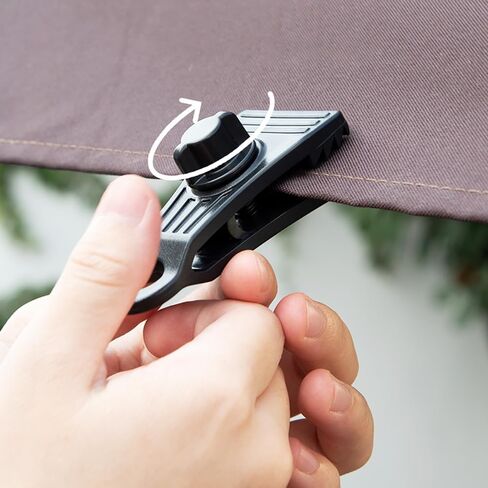 DSkoiph Heavy Duty Outdoor Camping Tarp Clips and D-Shaped Carabiner Hanging Hook Kit Tarp Clamps Thumb Screw Tent Fasteners Clips with Carabiner for Camping Outdoor Activities 24PCs in Saudi Arabia