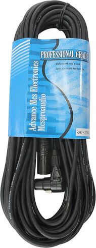 كابل MCSPROAUDIO ذكر إلى أنثى XLR مع موصلات سوداء بطول 1 قدم قدم من اليمين إلى F إلى مستقيم M in Kuwait