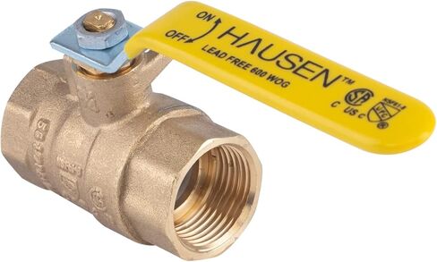 Hausen 3/4 بوصة FIP x 3/4 بوصة FIP صمام كروي نحاسي ملولب كامل المنفذ، حزمة واحدة in Kuwait
