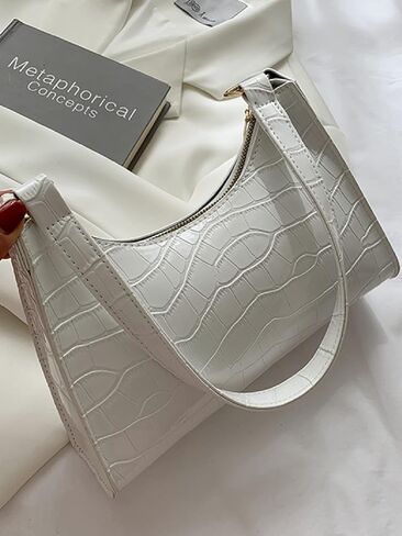 GORGLITTER Women's Leather Handbag Crocodile Pattern Clutch Purse Casual Mini Shoulder Bags in Saudi Arabia