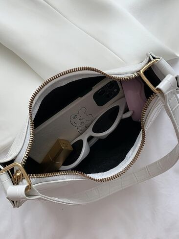 GORGLITTER Women's Leather Handbag Crocodile Pattern Clutch Purse Casual Mini Shoulder Bags in Saudi Arabia